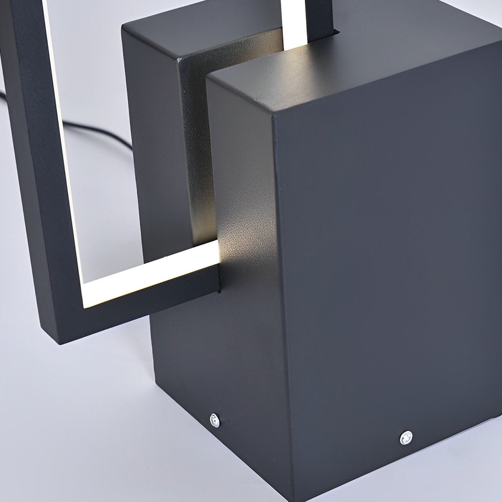 Rectangular Minimalist Stepless Dimming LED Black Nordic Floor Lamp