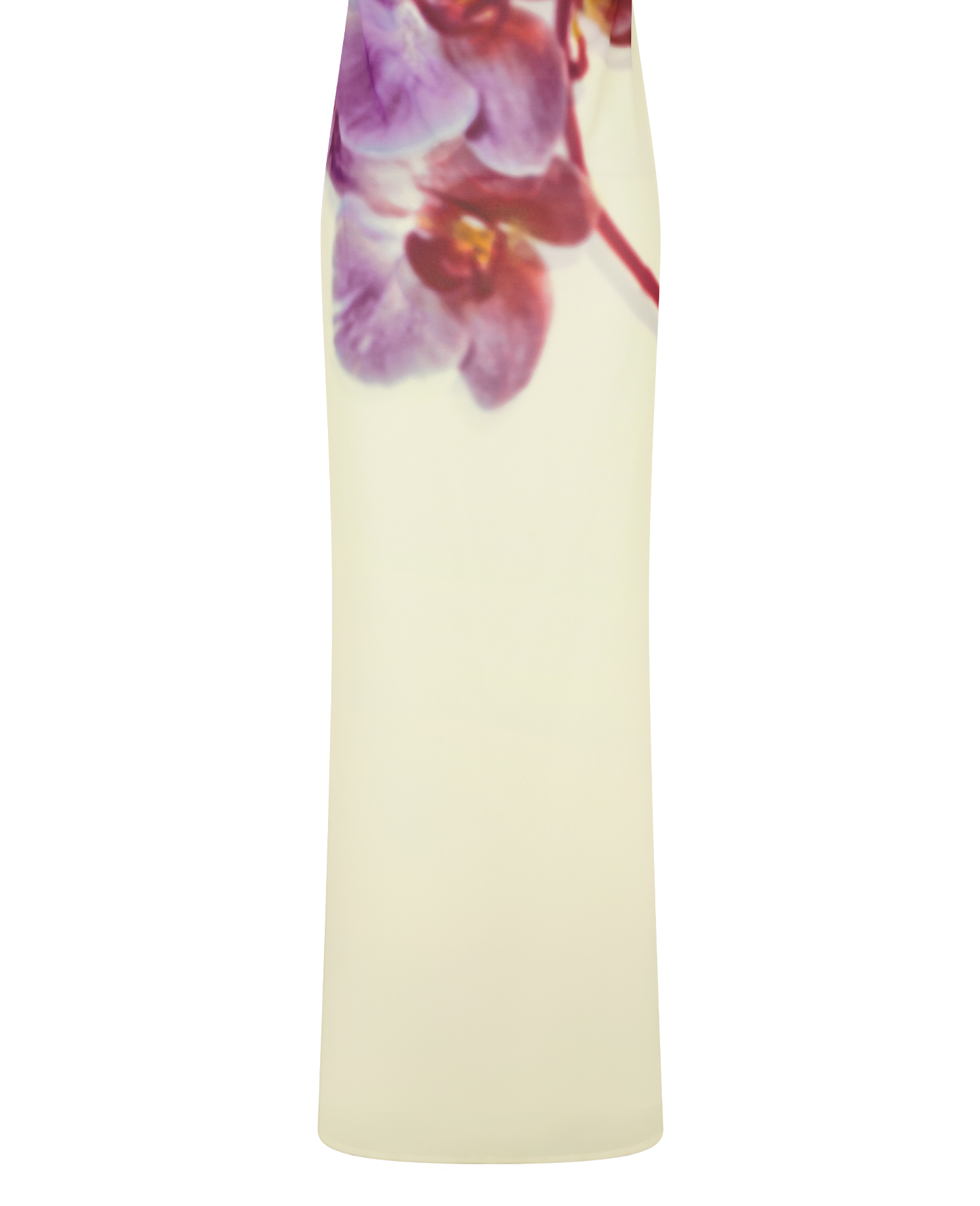 Print Strapless Chiffon Maxi Dress