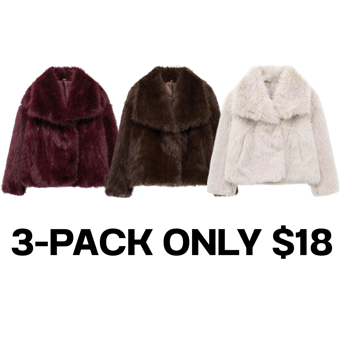 🔥🔥Last Day 95% OFF🎨 - 🐑Women's Faux Fur Collared Jacket