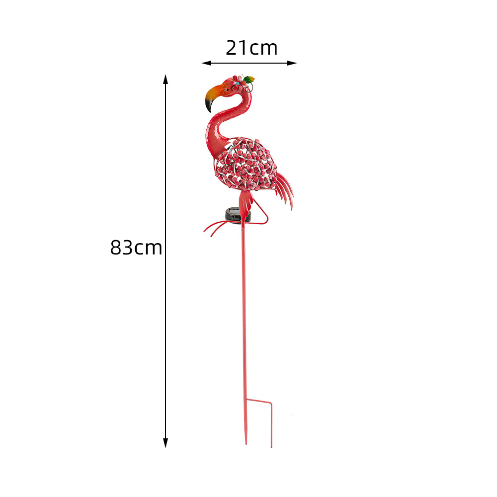 Pink Solar Flamingo Garden Ground Plug Decoration