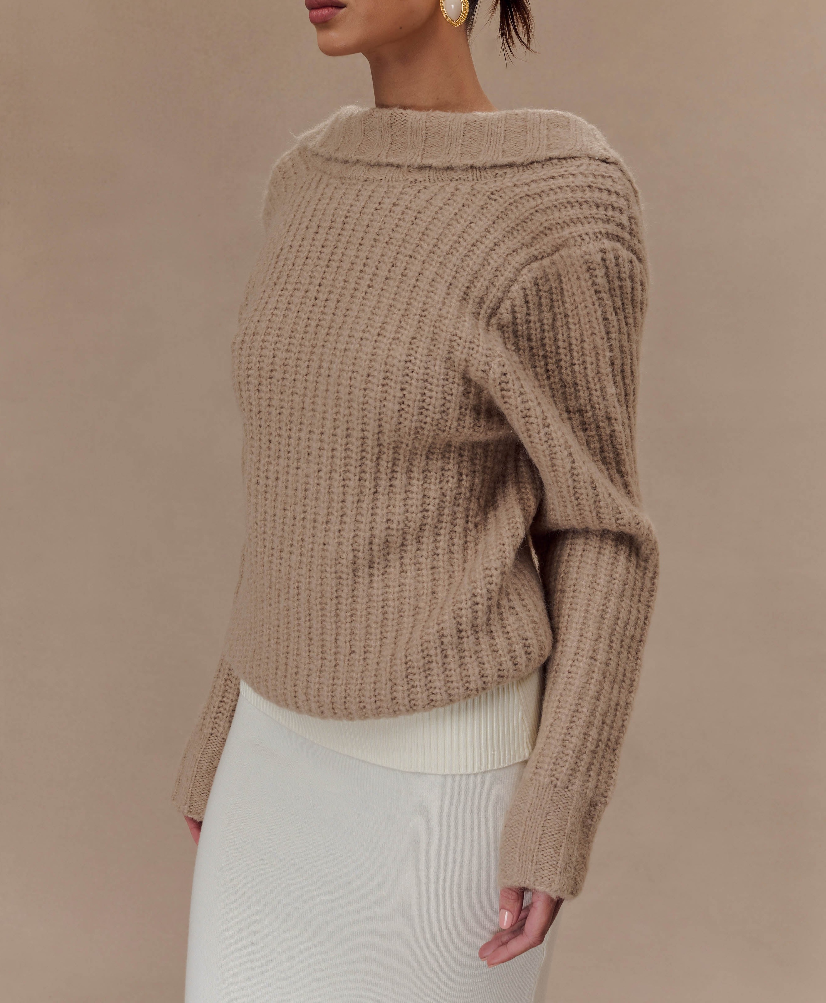 Marle Oversized Low Back Knit Jumper