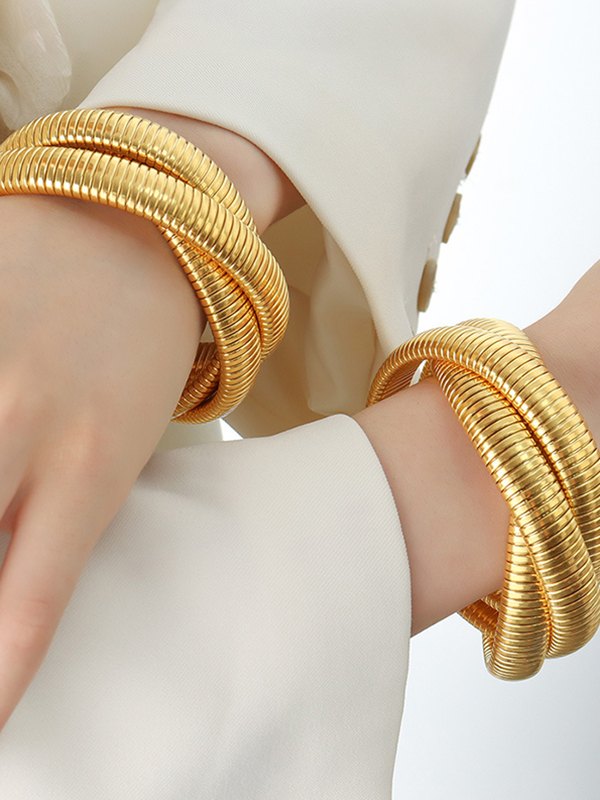 Pleated Solid Color Bracelet Accessories
