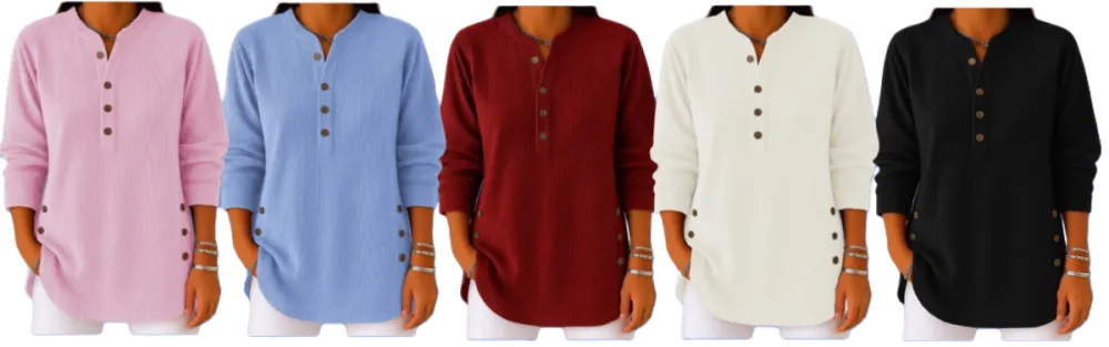 CLEARANCE SALE🔥 Women's Solid Color Crew Neck Long Sleeve Casual Loose Knit Pullover