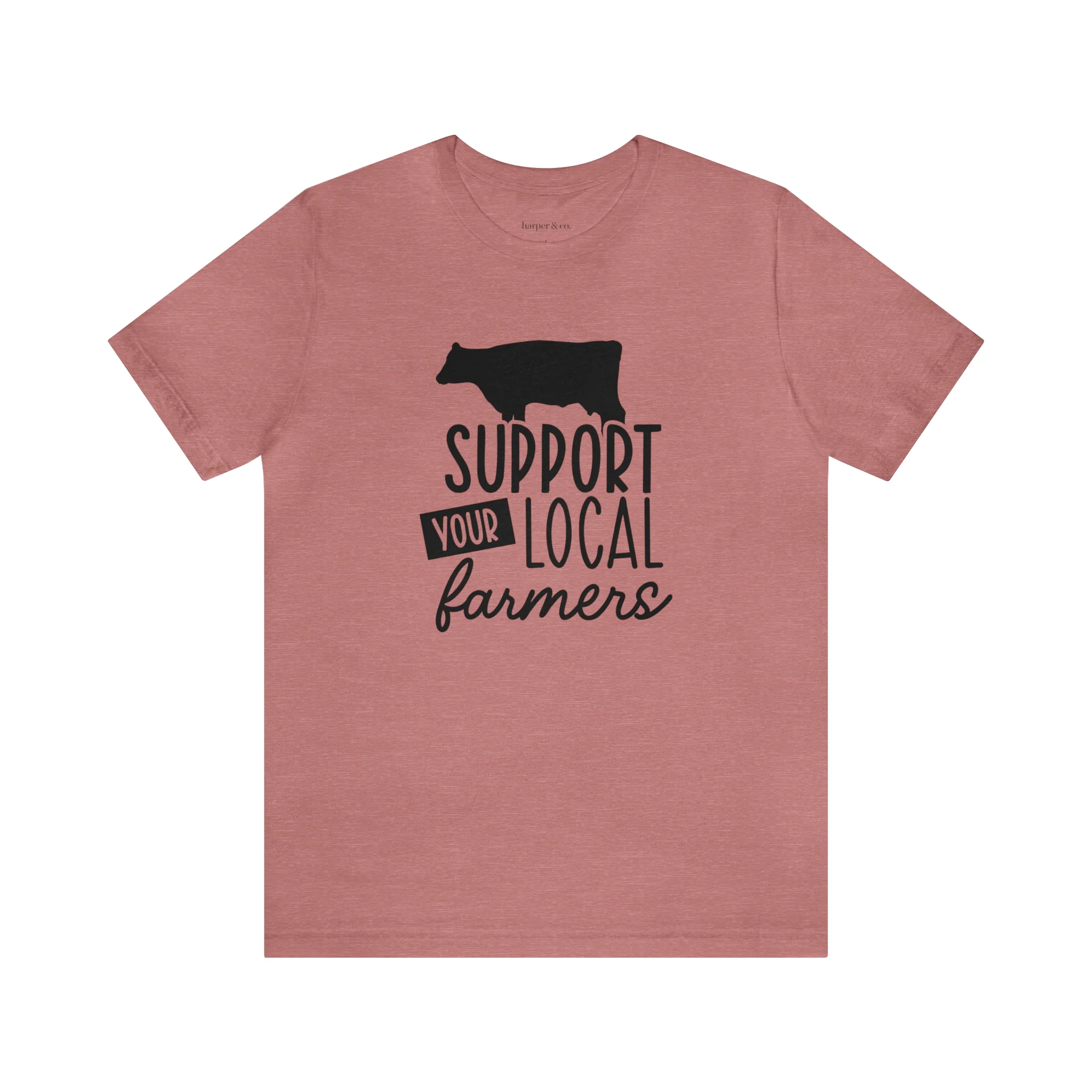 Support Farmers Cattle Unisex Jersey Short Sleeve Tee