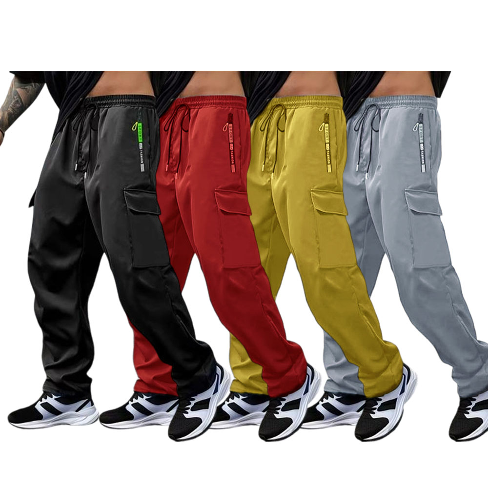 Men's Casual Pants with Zipper Pockets Cargo