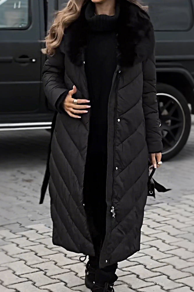 Fury collar down long jacket