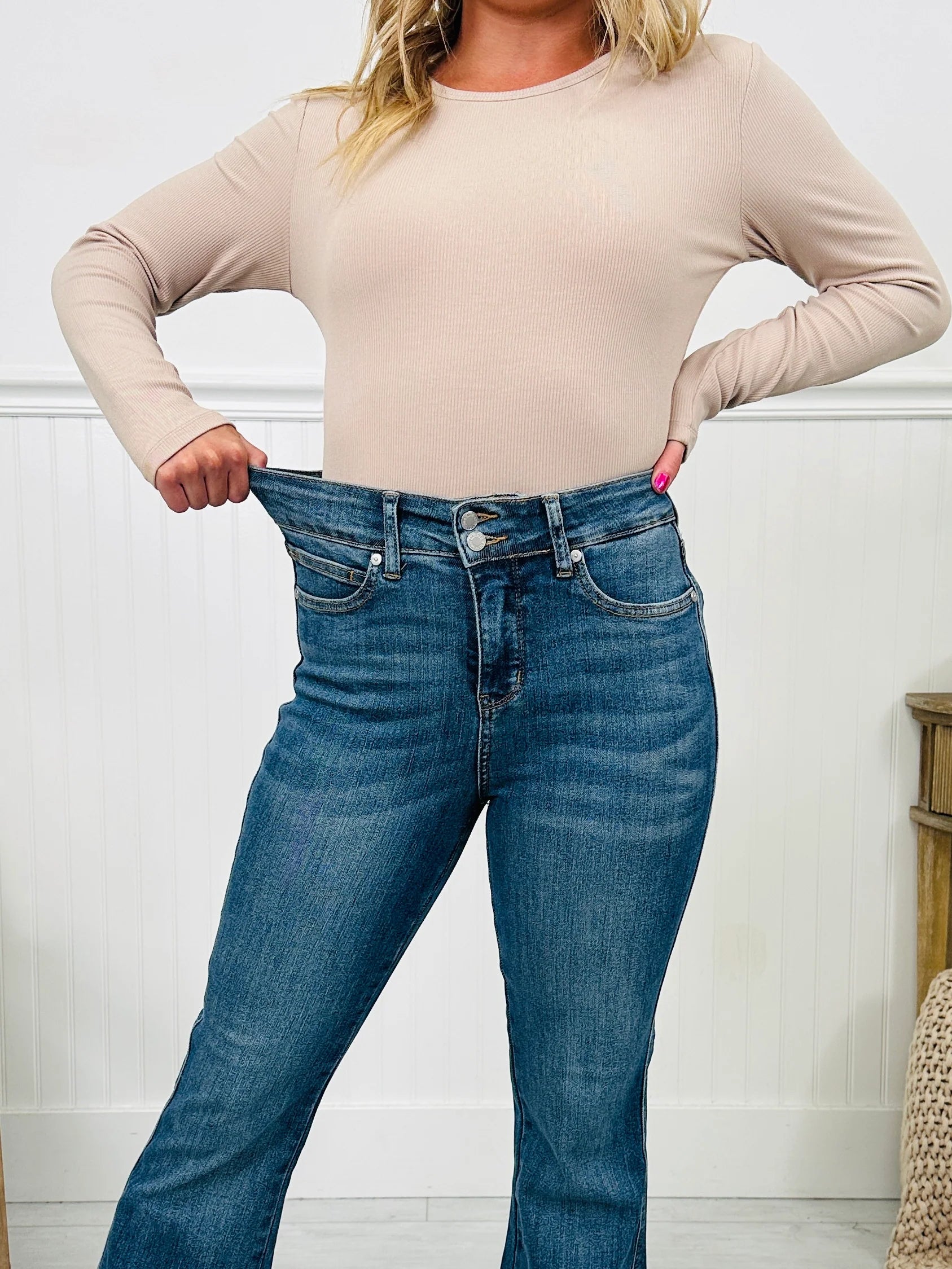 Judy Blue Double Vision Tummy Control Double Button Jeans- Multiple Inseams!