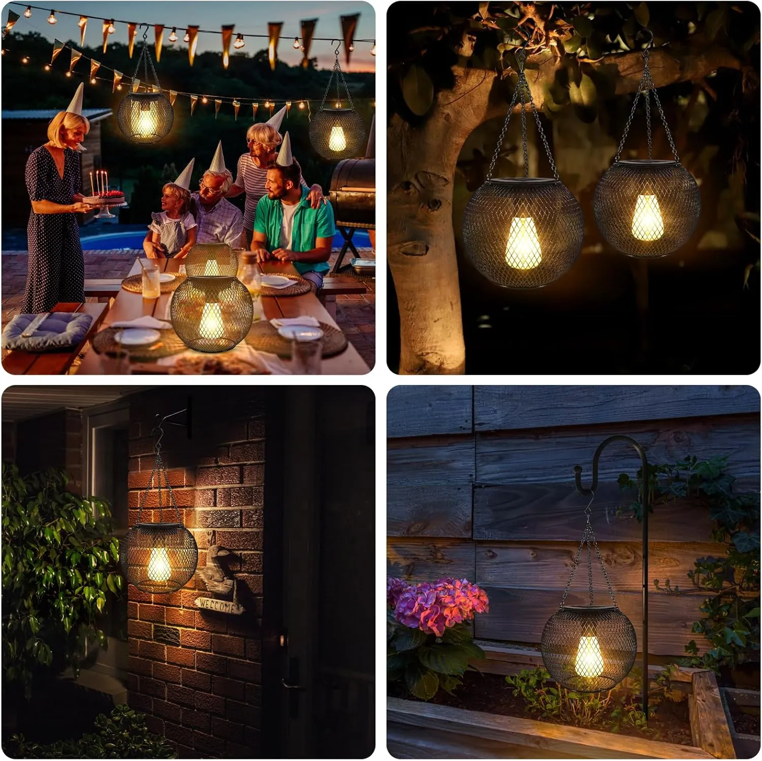 Upgraded Hanging Solar Lantern Outdoor