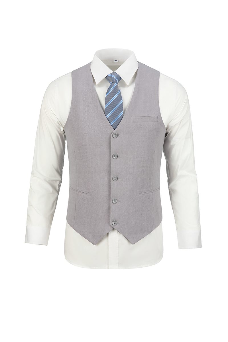 Men's Mixed Material Suit Vest