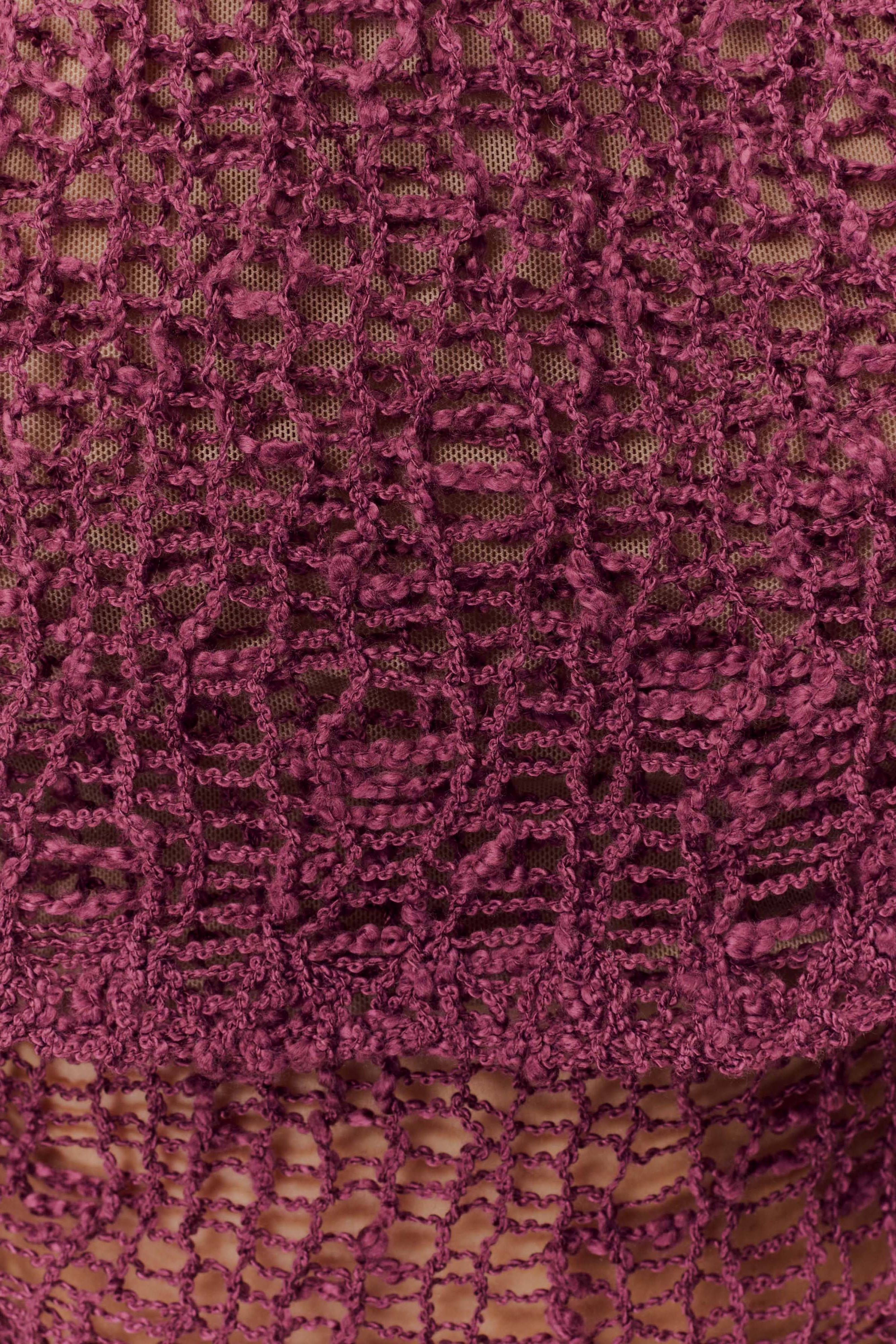 Mauve Off Shoulder Knit Top