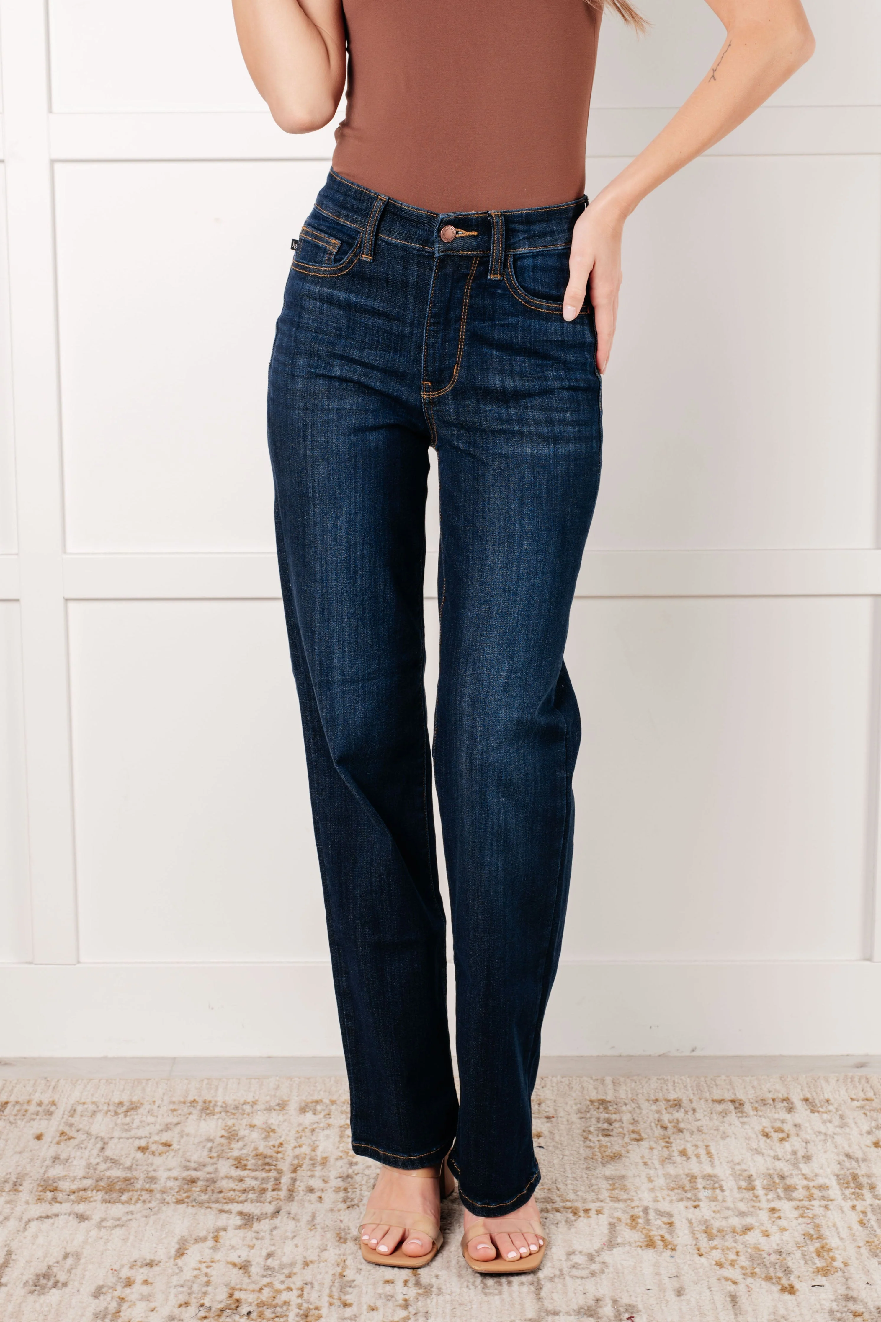 High Rise Classic Straight Jeans