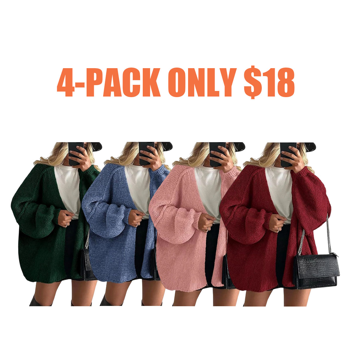 Women's autumn oversized long cardigan sweater