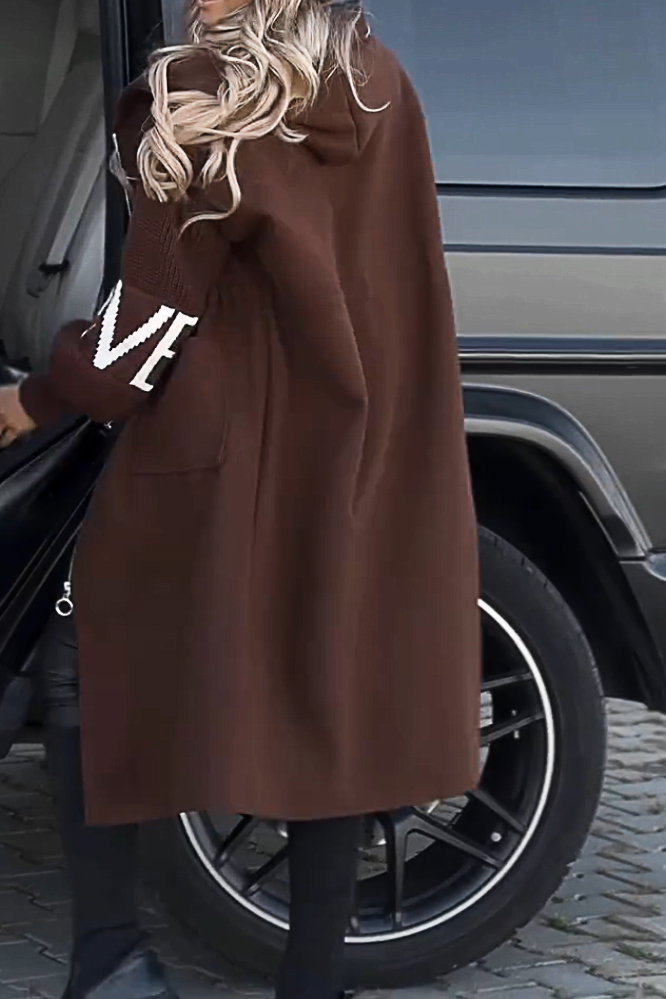 Women's Fashion Letter Pattern Patchwork Jacket