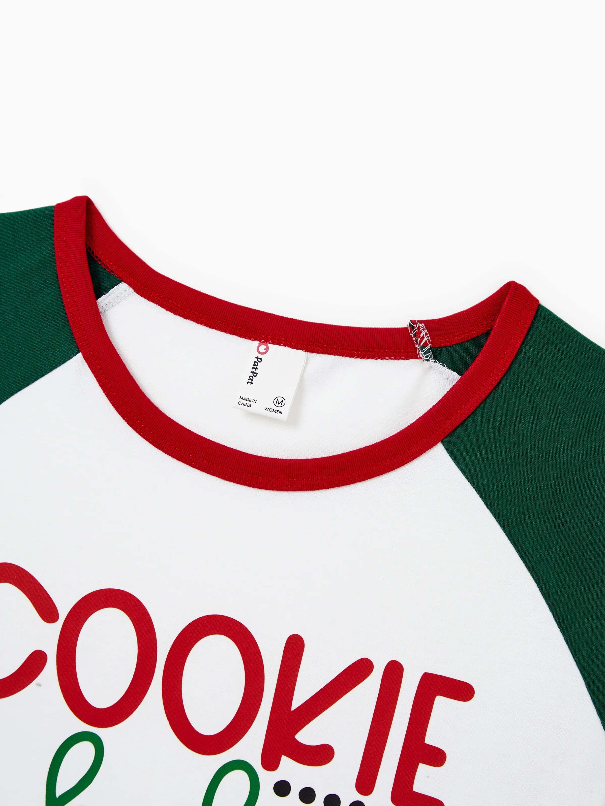 Christmas Matching Family Pajamas Set Gingerbread and Christmas Tree Green and White PJS with Christmas Socks Dark Green