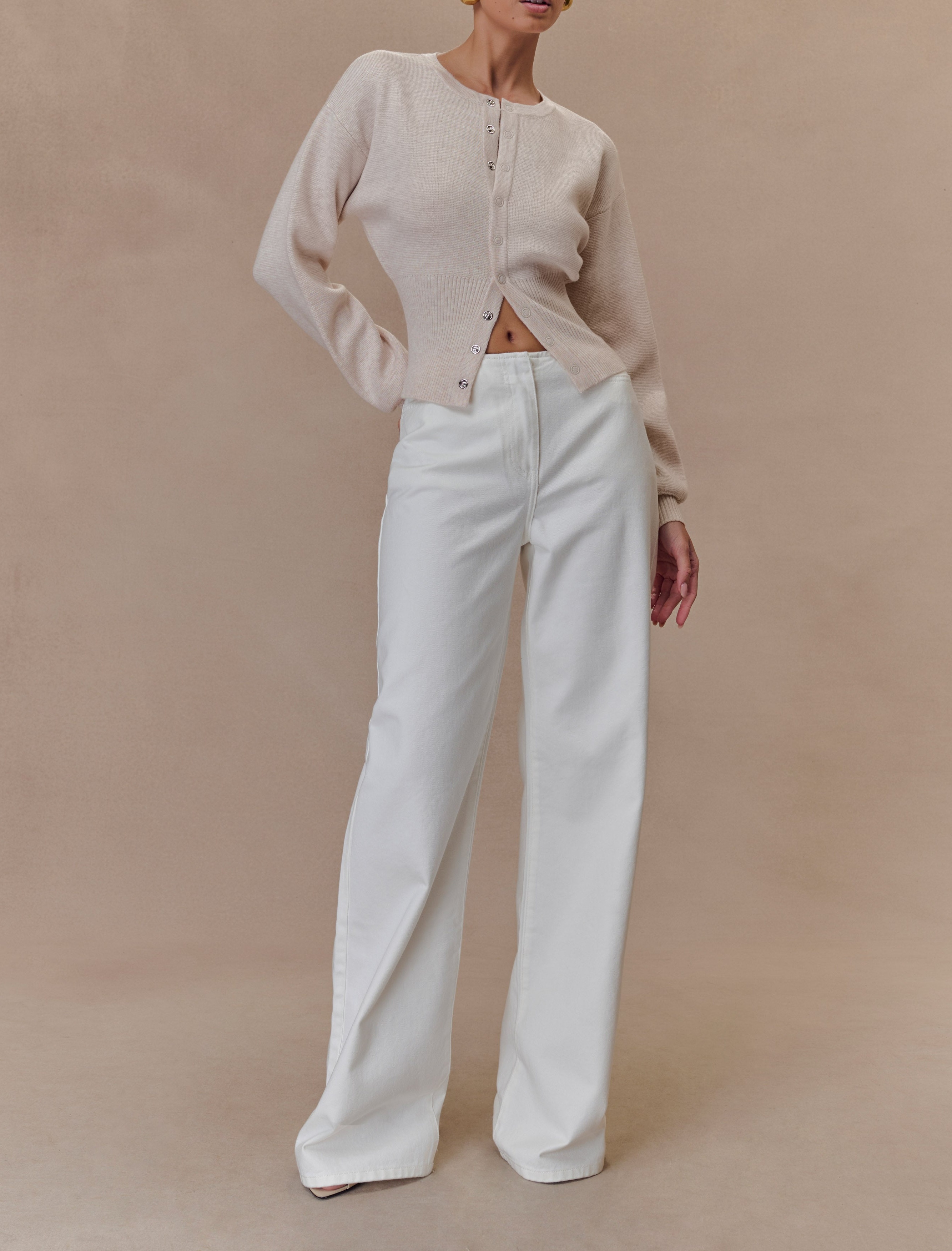 White Mid Rise Denim Jeans