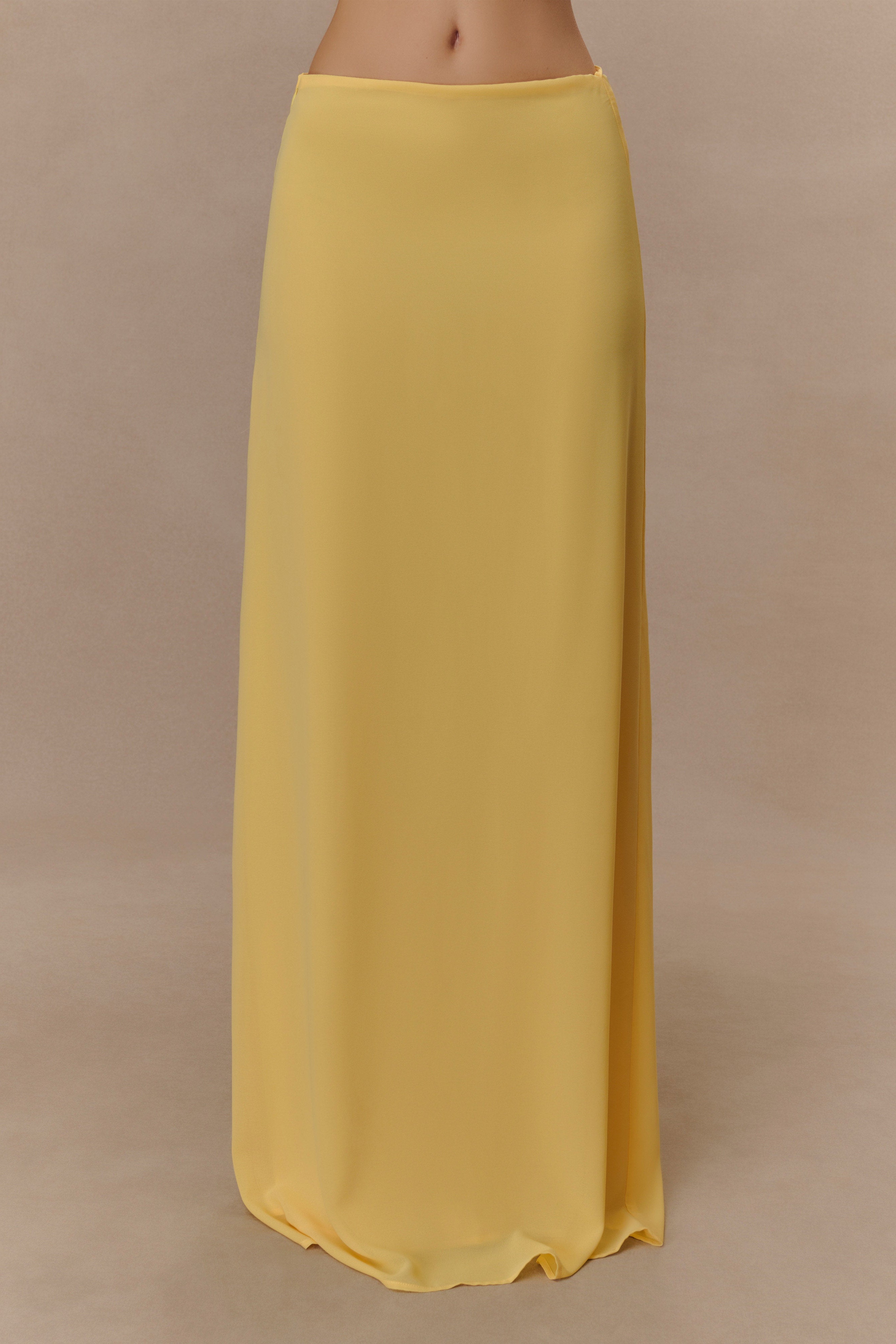 Butterscotch Chiffon Maxi Skirt