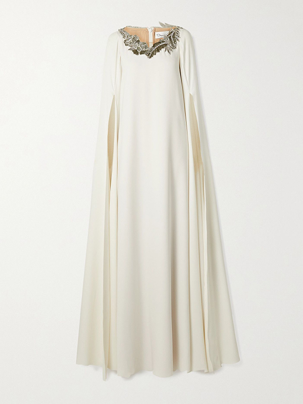 Embroidered V-neck Maxi Dresses