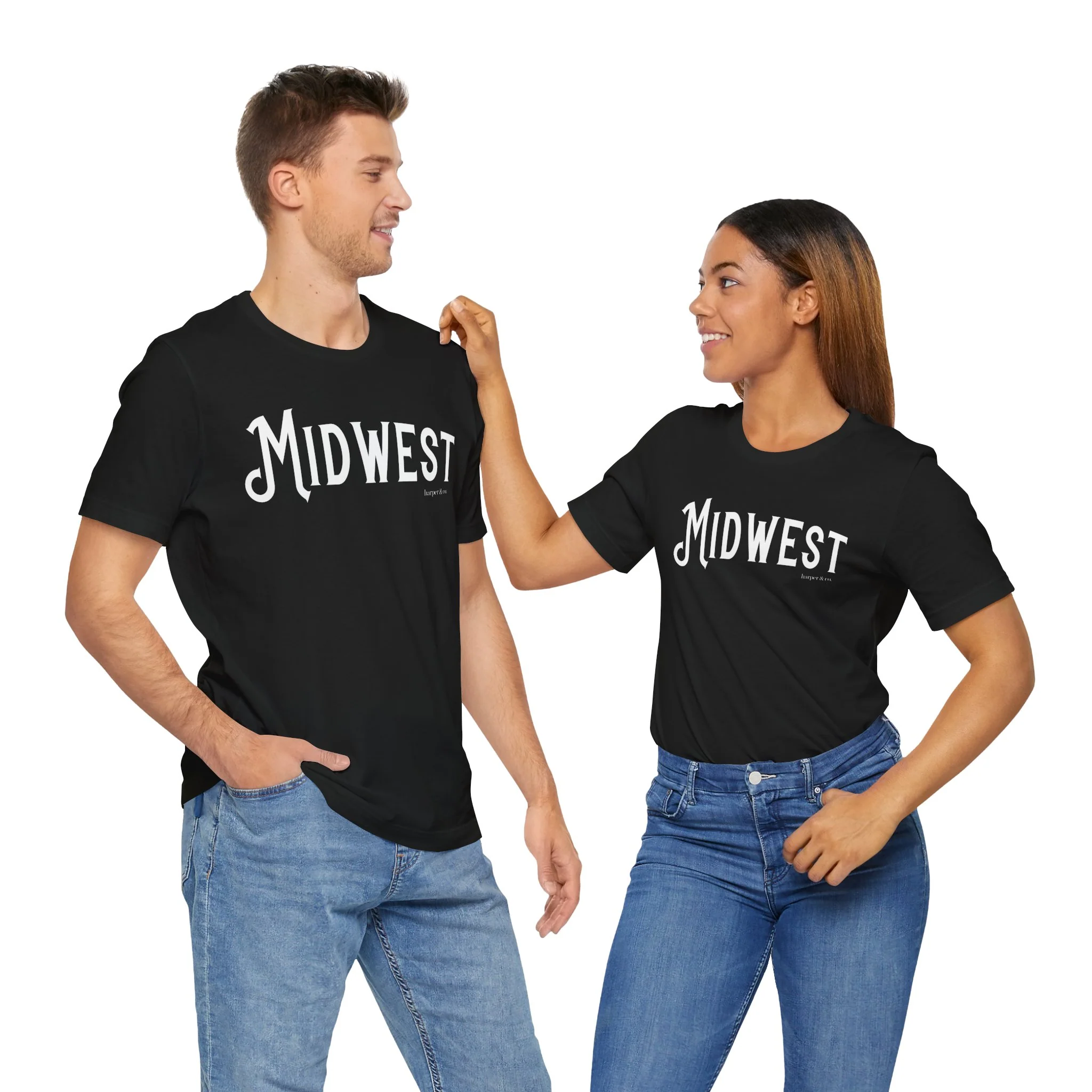 Midwest Unisex Jersey Tee - Casual Soft Cotton Short Sleeve Shirt