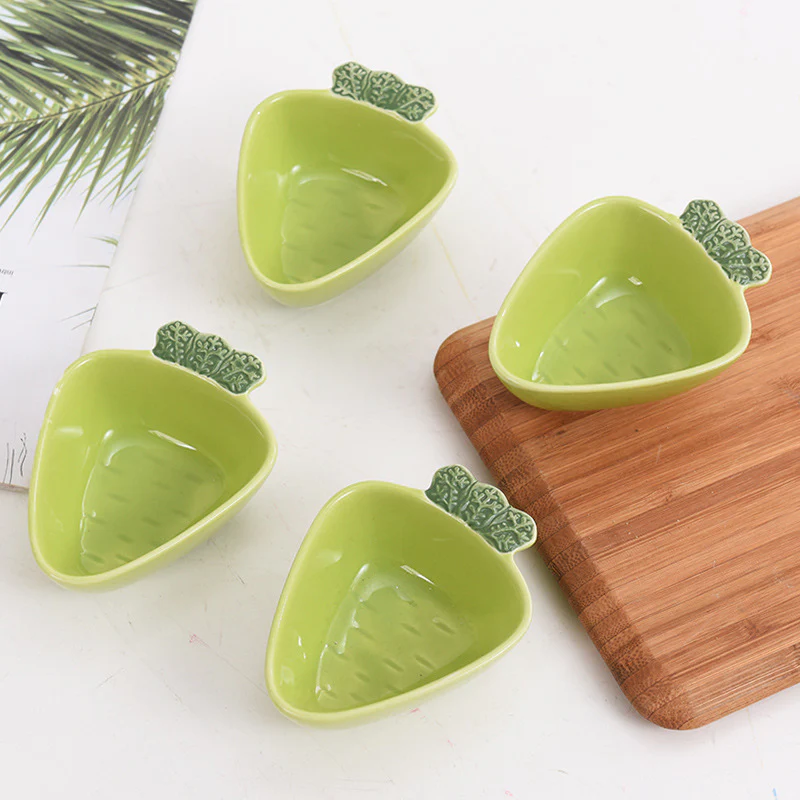 4PC Fruits Flowers Critters Seasoning Dishes