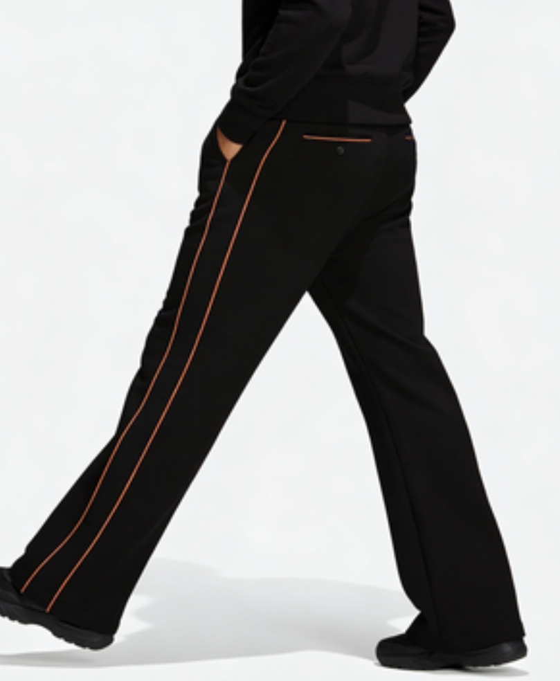 BOOTCUT BLACK SWEATPANTS - Contrast Accent Staple