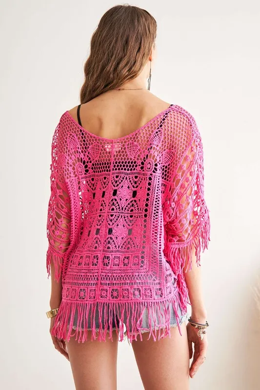 Fringe Hem Crochet Top