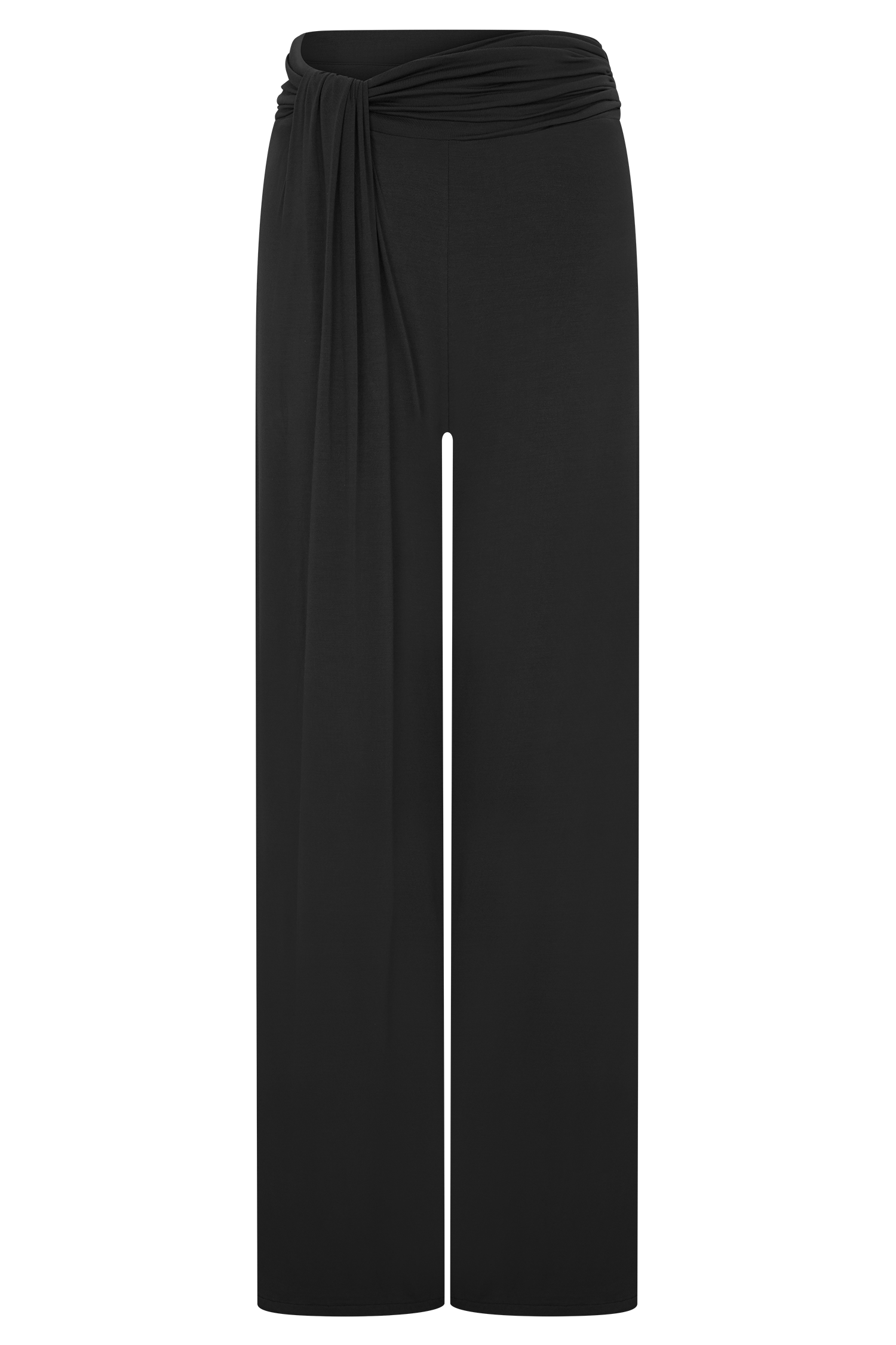 Black Modal Straight Leg Pant