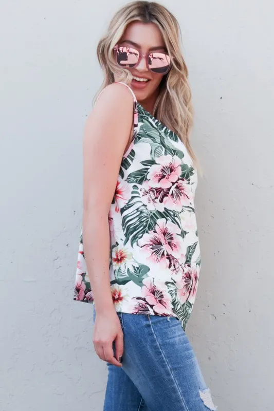 Floral Printed Casual Tank Top