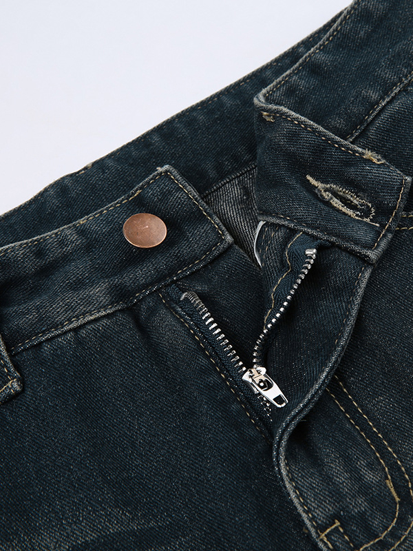 Patchwork Vintage Denim Skirt