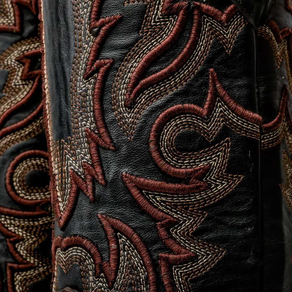 Brown Jumbo Python Leather Boots - Square Toe