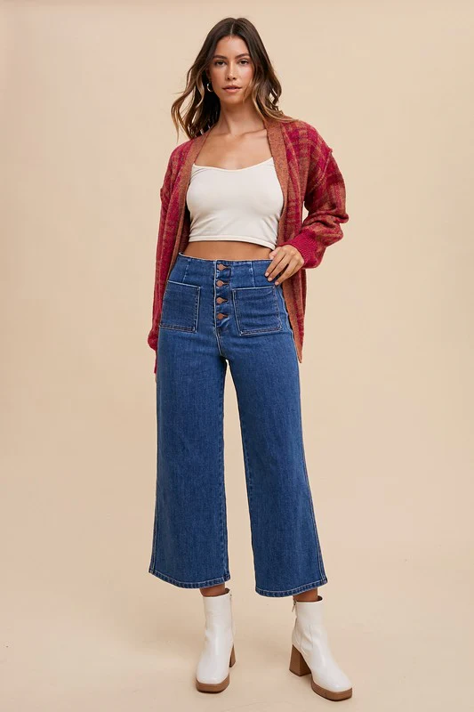 Wear Button Fly High Waist Jeans