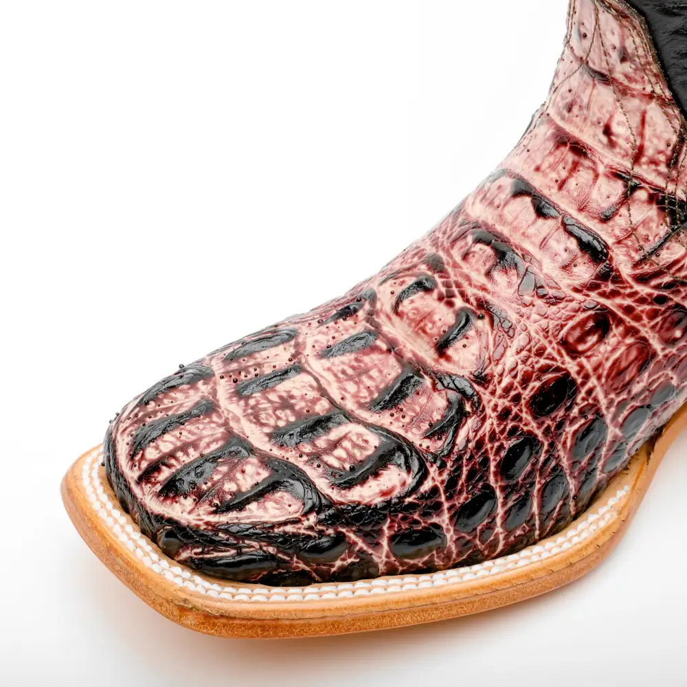 Orix Caiman Neck Leather Boots - Square Toe