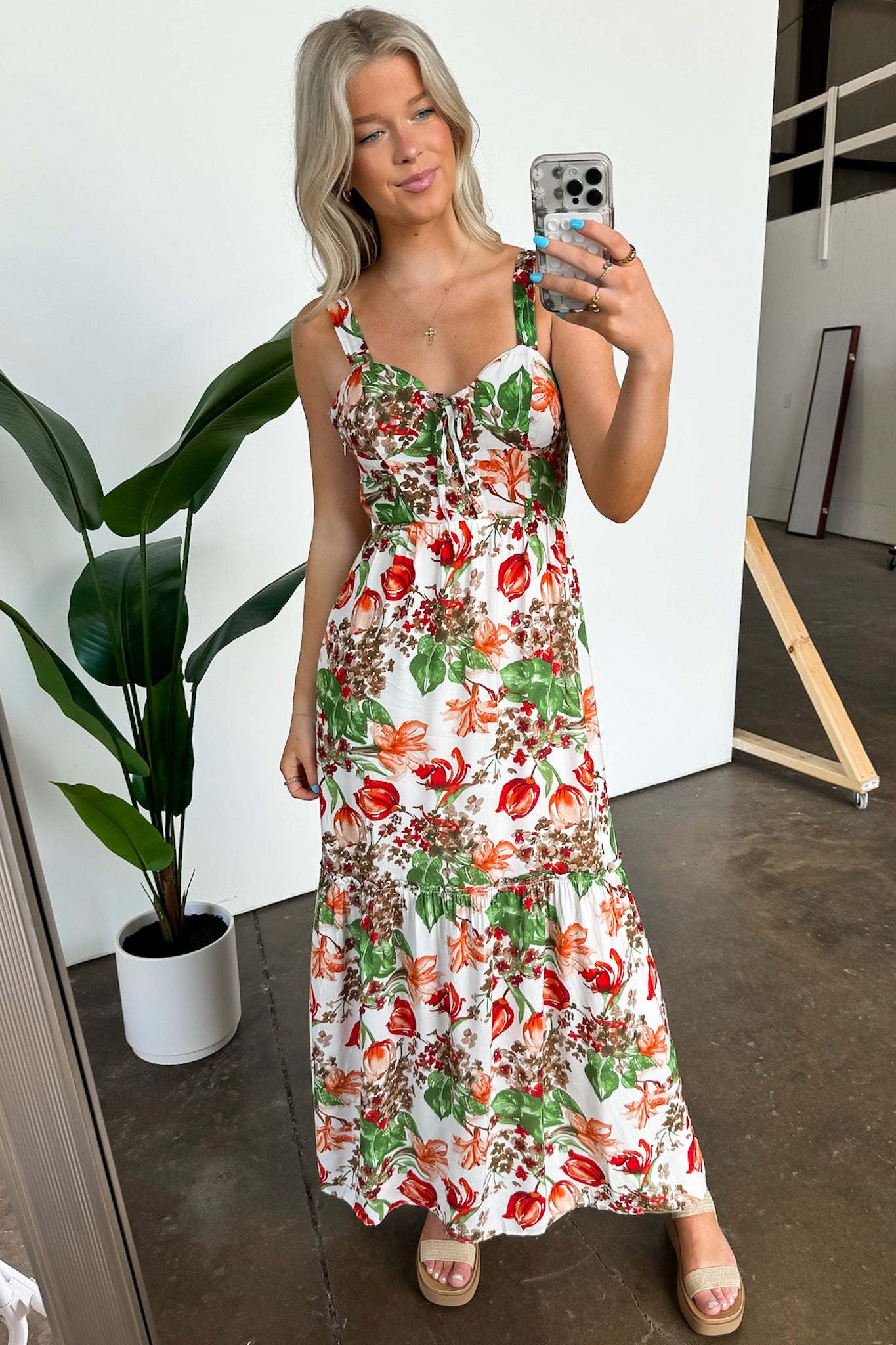 Exceptional Sight V-Neck Floral Maxi Dress