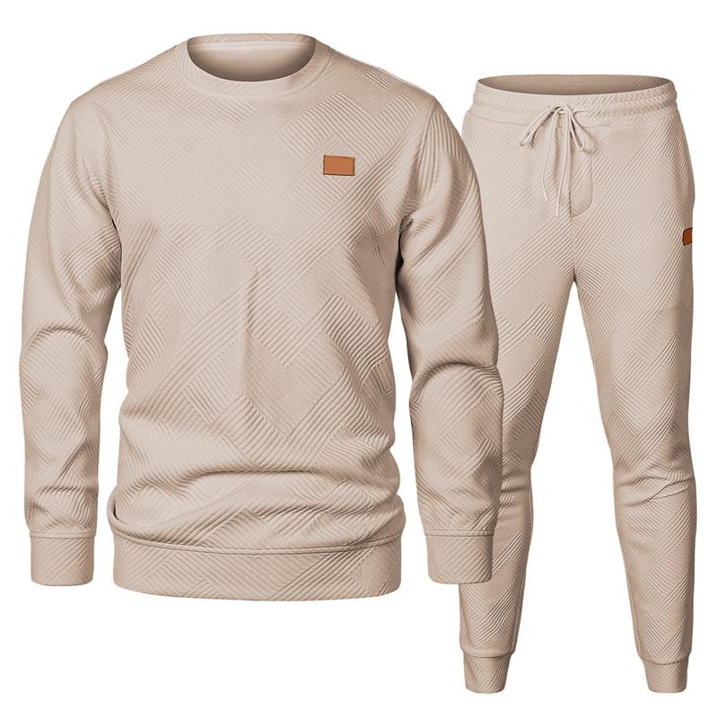 Men’s Classic Jacquard 2-Piece Tracksuit Set