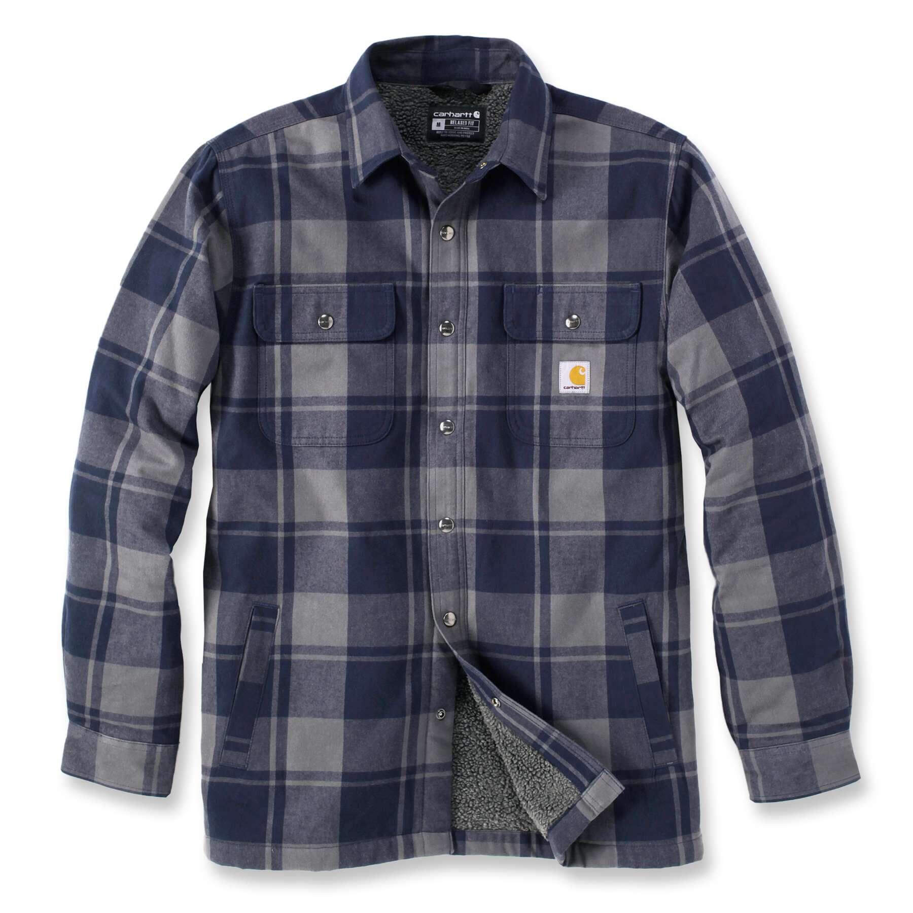 CHT Heavyweight Flannel Relaxed Fit Sherpa-Lined Shirt Jacket 105939