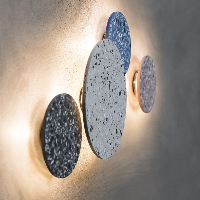 Circular Terrazzo Waterproof Minimalist Outdoor Wall Lights Porch Lights