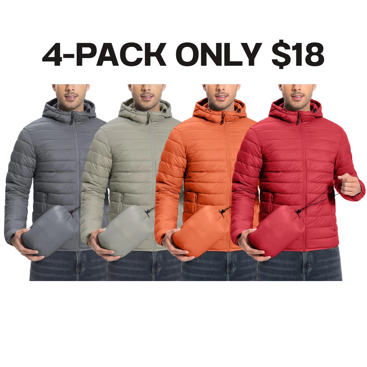 Men's Lightweight Packable Insulated Puffer Jacket