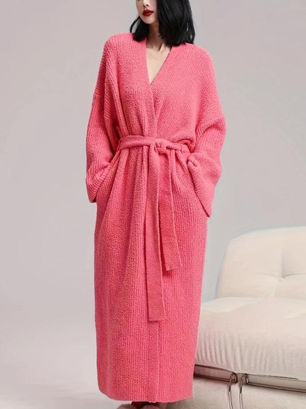 Women's Double-Sided Plush Robe - Soft