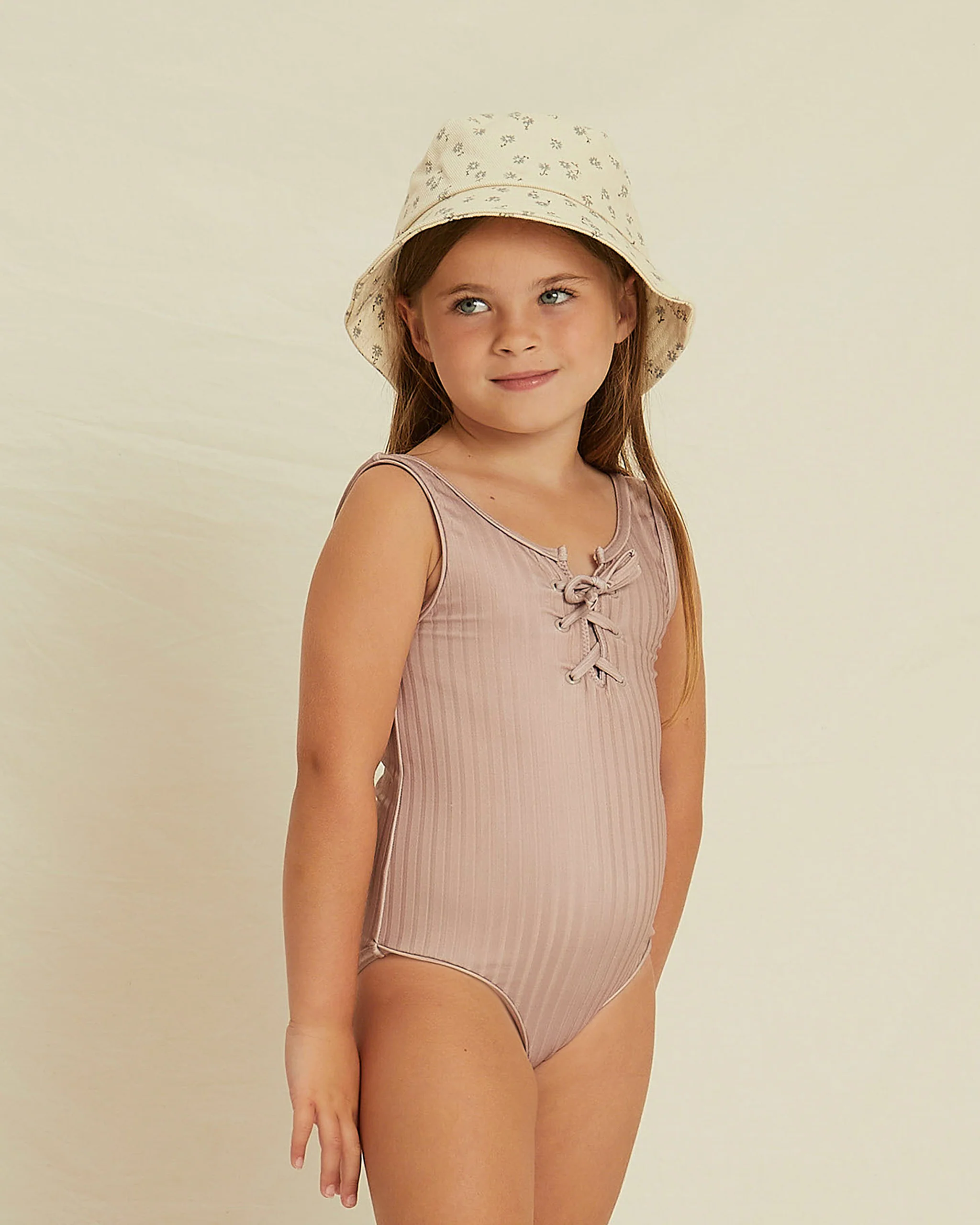 lace up one-piece | mauve