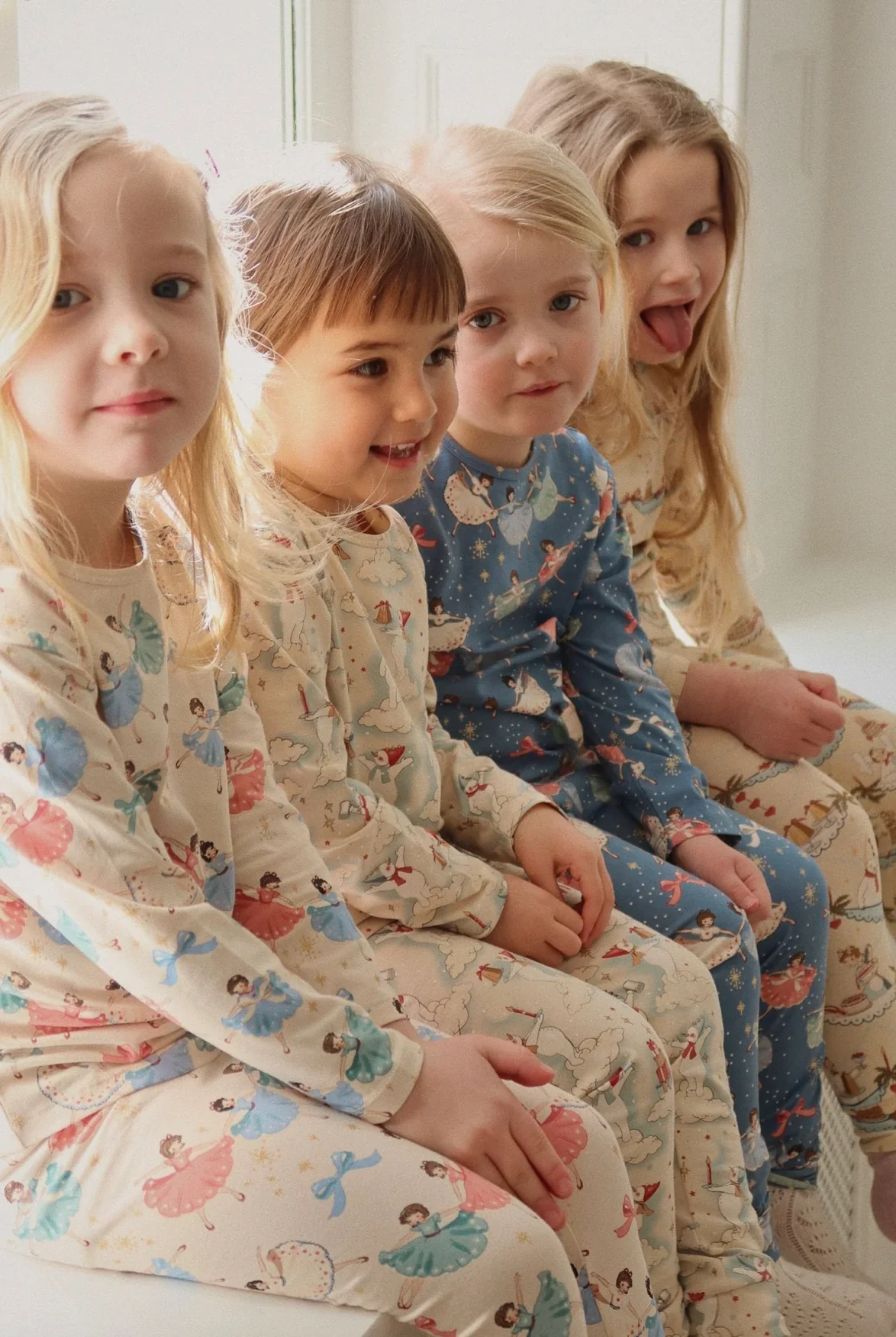 basic blouse/pants set gots - beige bow ballerina