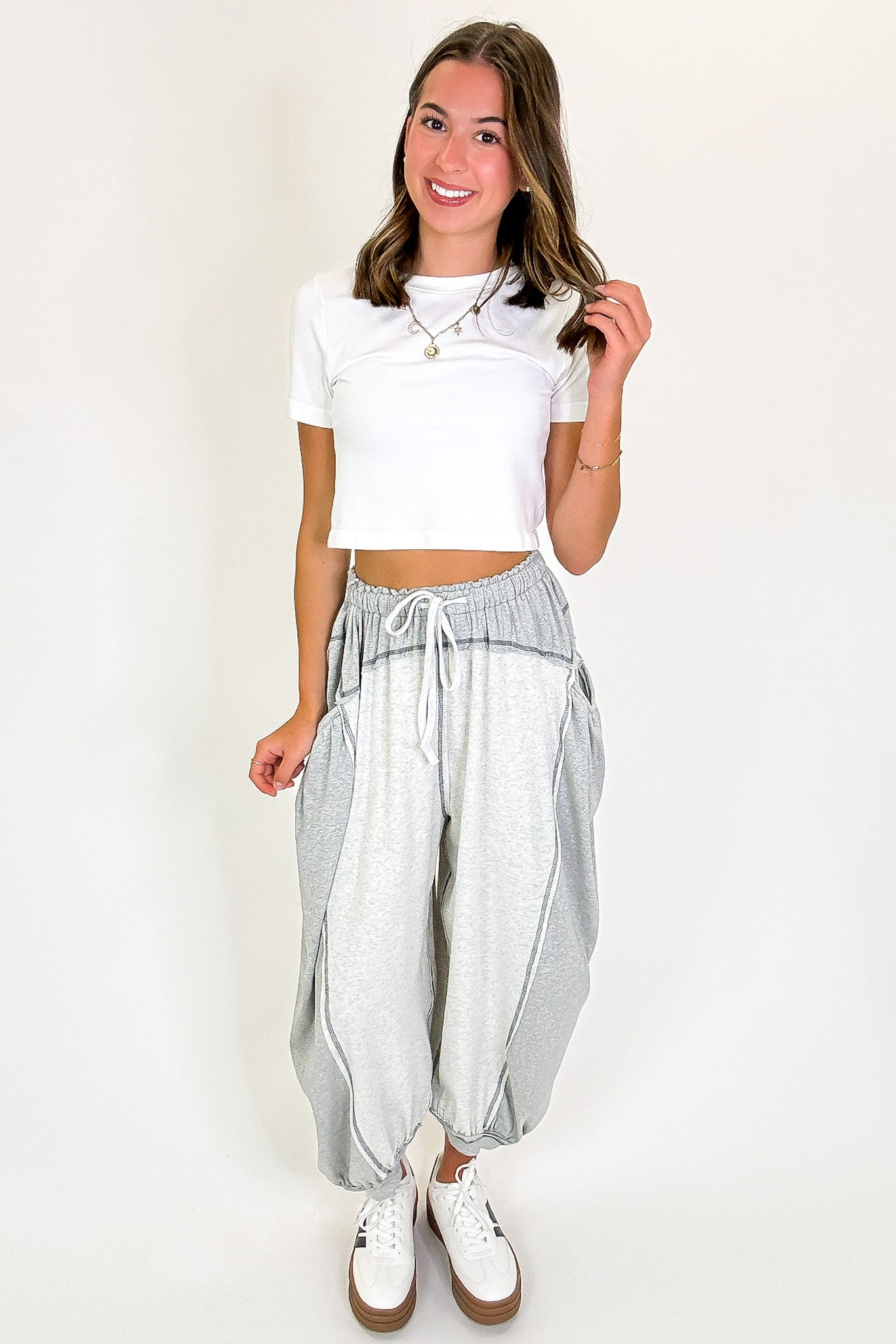 Contrast Ease Flowy Lounge Pants