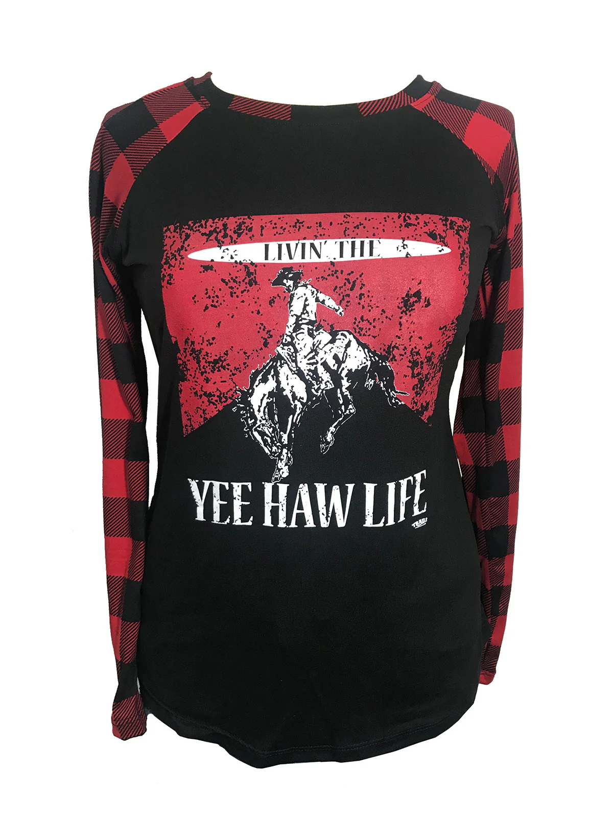 LIVIN THE YEE HAW LIFE RAGLAN TOP