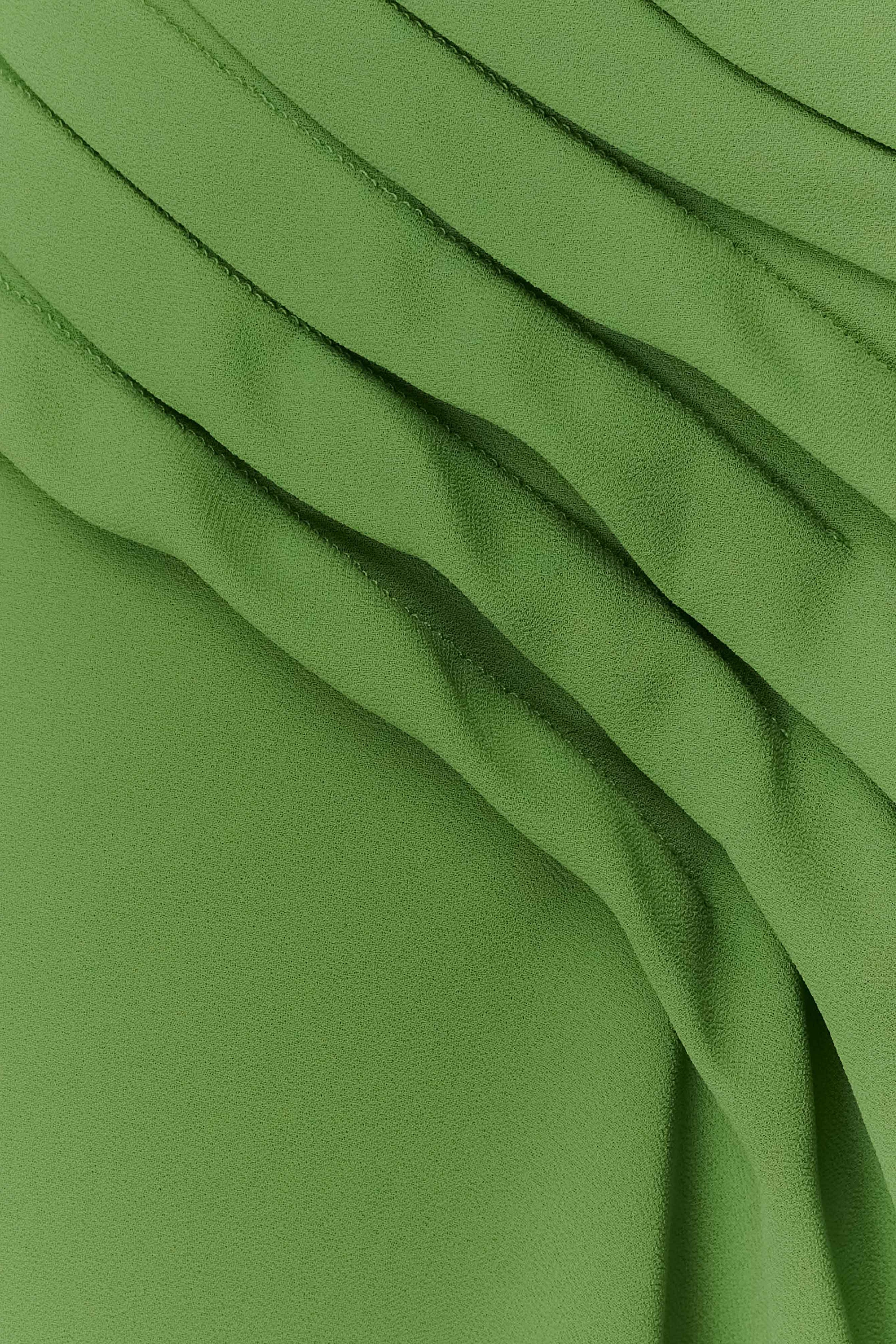 Green Chiffon Mini Dress