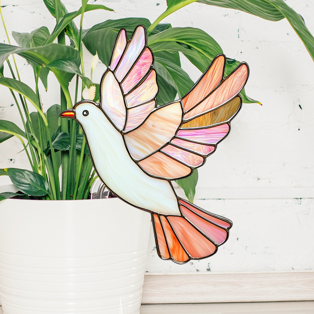 Stained Glass Kingfisher Suncatcher Decoration