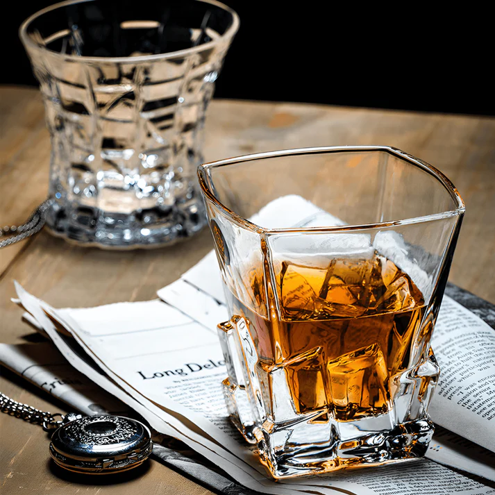 Japanese Crystal Whiskey Glasses 2-Pack