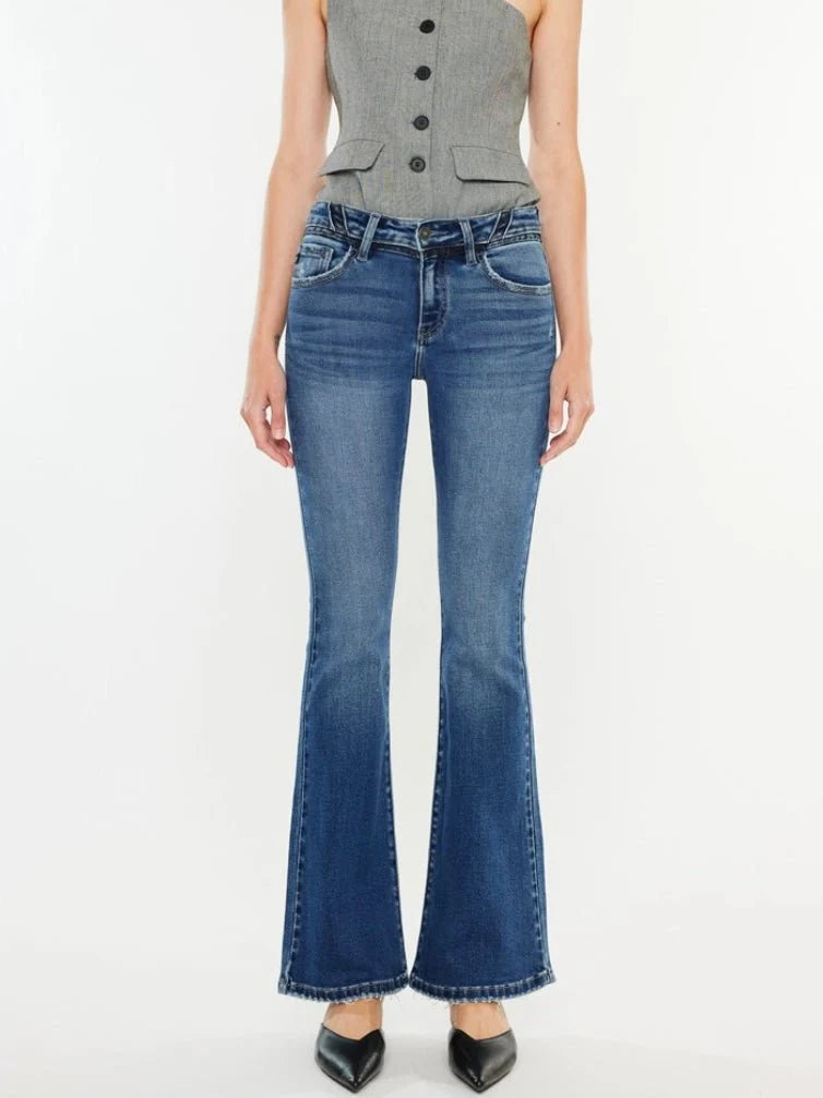 Melina Mid Rise Flare Jeans