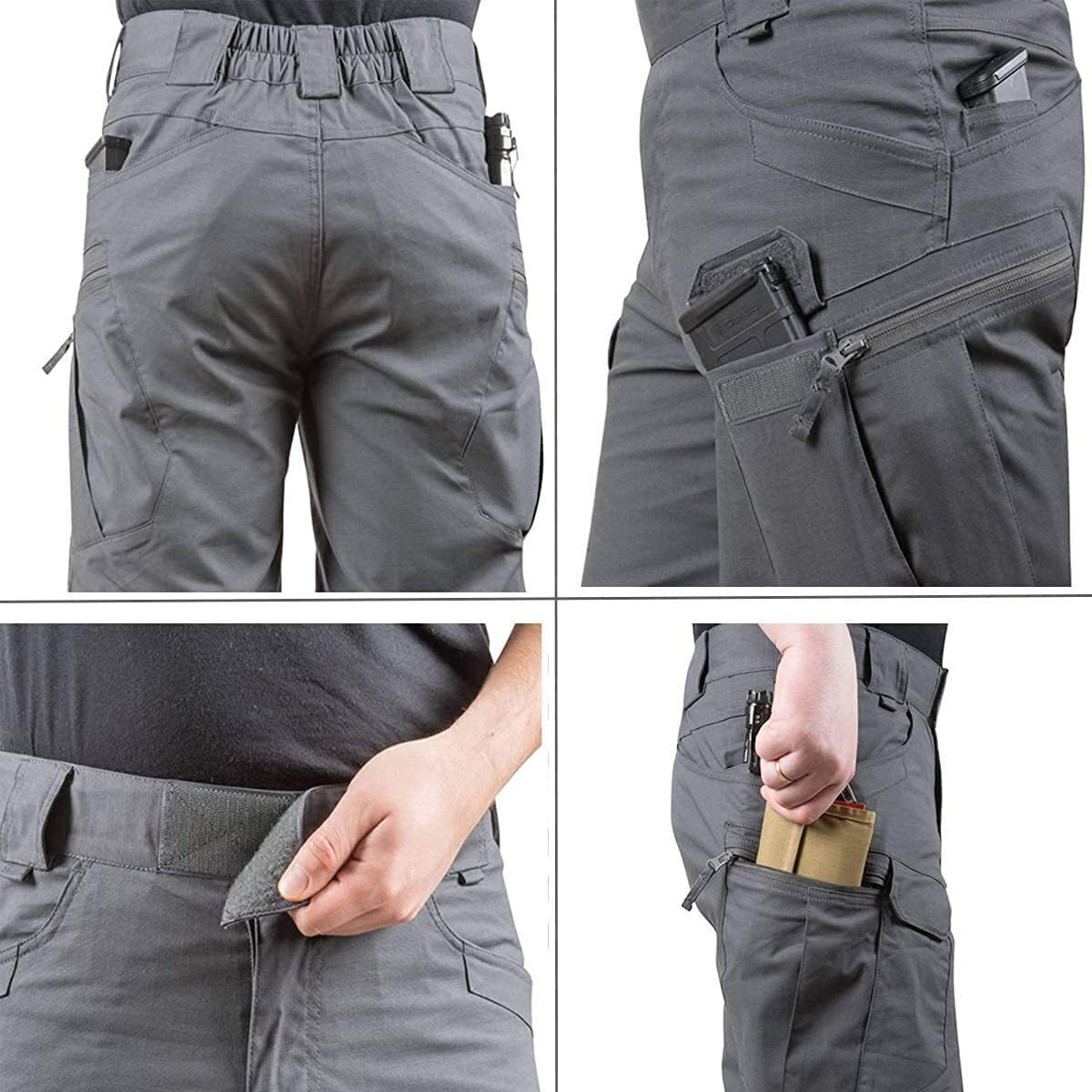 5-Pack Men's Multifunctional Waterproof Multi-pocket Outdoor Tactical Shorts