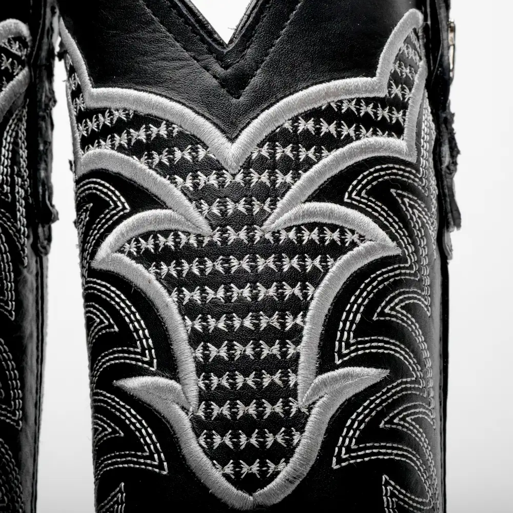 Grey Jumbo Pirarucu Leather Boots - Square Toe