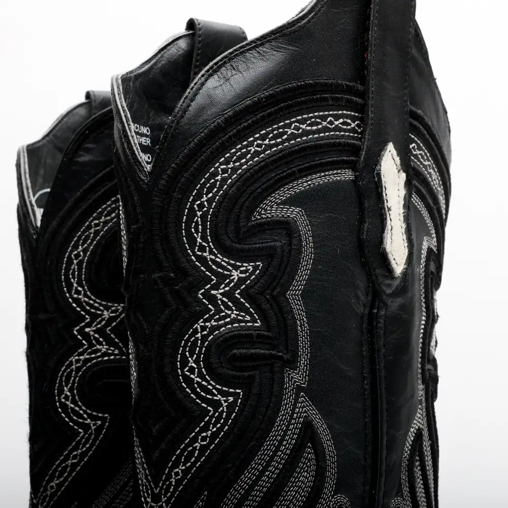 Genuine Cowhide Boots - Square Toe