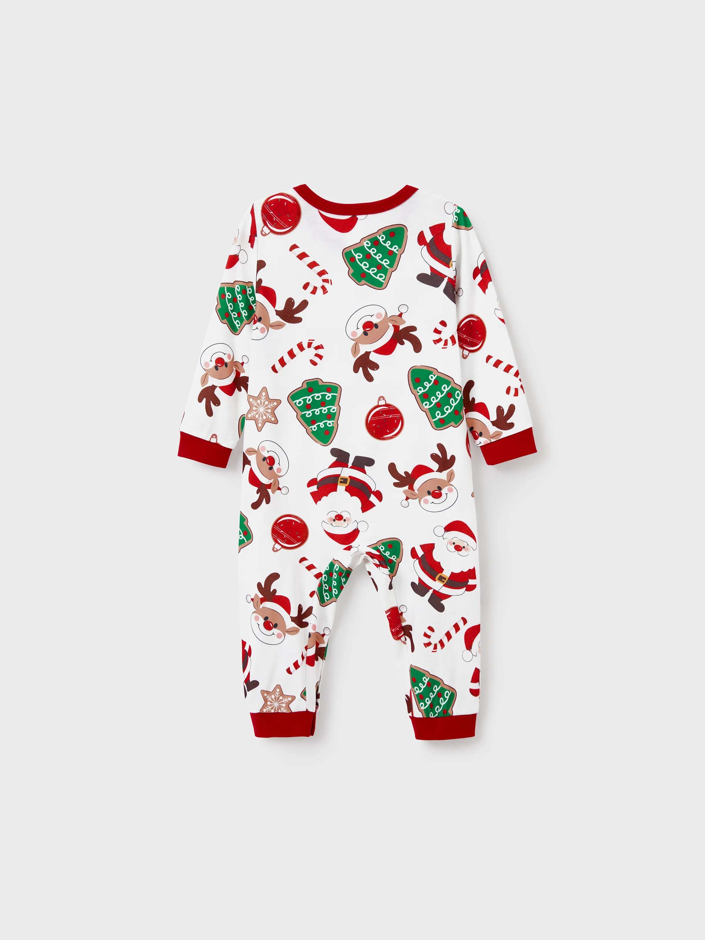 Christmas Matching Family Pajamas Set Glow In The Dark Santa Claus Christmas-themed Print PJS with Christmas Socks Color block