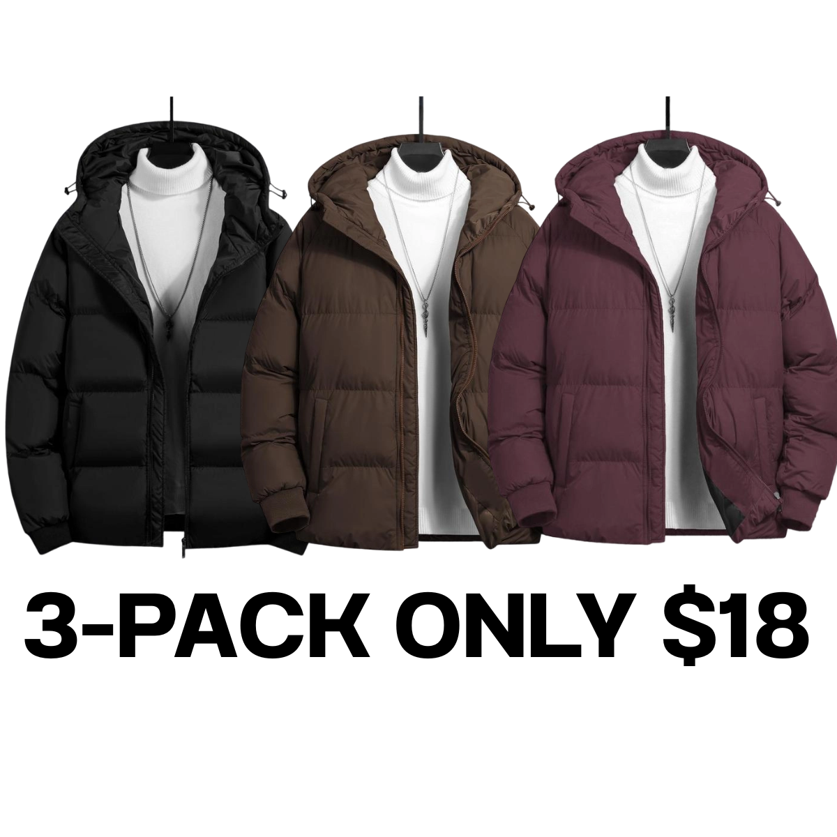 🔥Last Day 95% OFF🔥Men's Thick Warm Hooded Puffer Coat